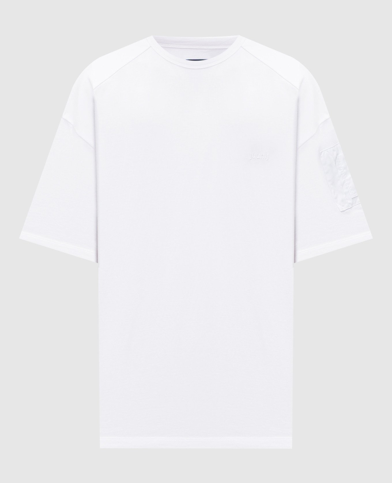 

Белая футболка с вышивкой логотипа, Белый, Футболки