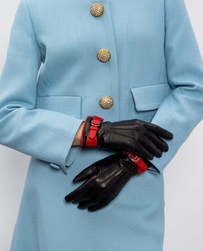 Sermoneta Gloves Чорні шкіряні рукавички B28
