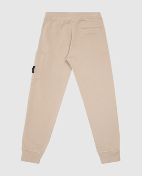 Stone Island Детские бежевые джогеры с патчем логотипа K1S166200005S004014