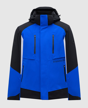 Stefano Ricci Синяя горнолыжная пуховая куртка с логотипом M6J4S00020IT2600