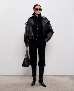 Jacob Lee Чорна шкіряна куртка WLJ20128AW25B
