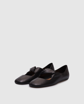 Alexander McQueen Черные кожаные балетки 814287WHACO