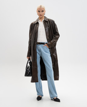 Magda Butrym Блакитні джинси з патчем логотипа DENIM09PANTS181725