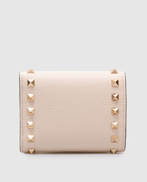 Valentino Бежеве шкіряне портмоне Rockstud 7W2P0AJ1VSH