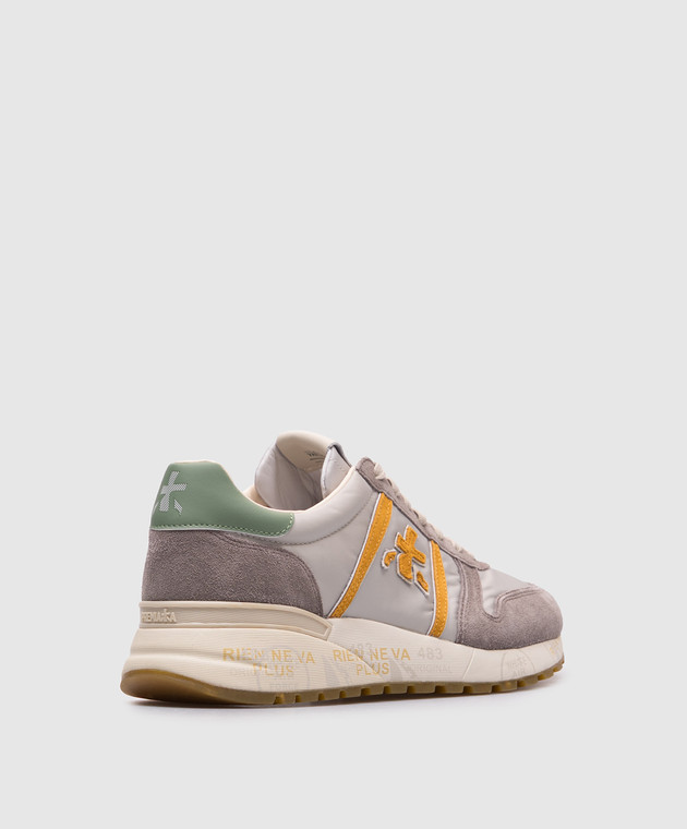 Premiata Серые комбинированные кроссовки LANDER LANDER изображение 3