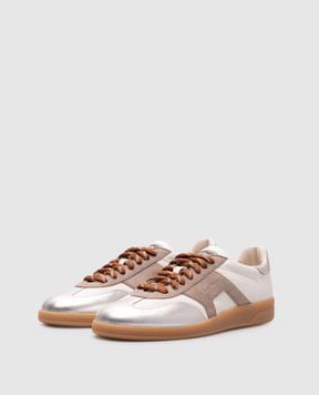 Santoni Білі шкіряні кросівки WBPL61244FARSPSX