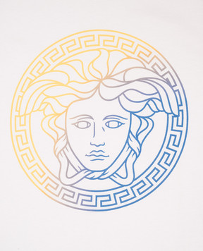 Versace Дитячий білий лонгслів Medusa 10182951A13077