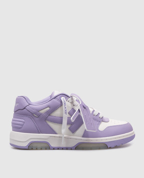 Off-White Фіолетові шкіряні кросівки Оut Оf Оffice OWIA259F24LEA003