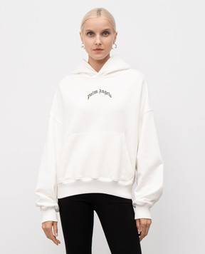 Palm Angels Белые худи с принтом логотипа PMBB17EF25FLE004w