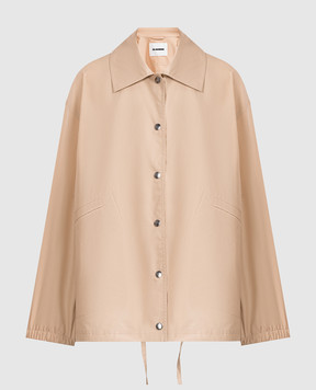 Jil Sander Бежева вітровка з принтом логотипа J04AM0001J45026