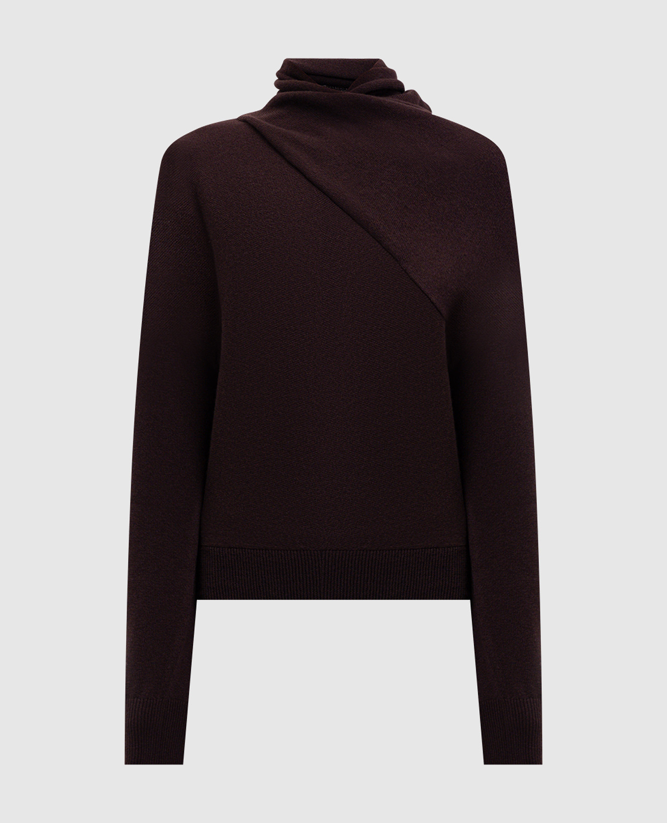 Коричневый свитер с кашемиром