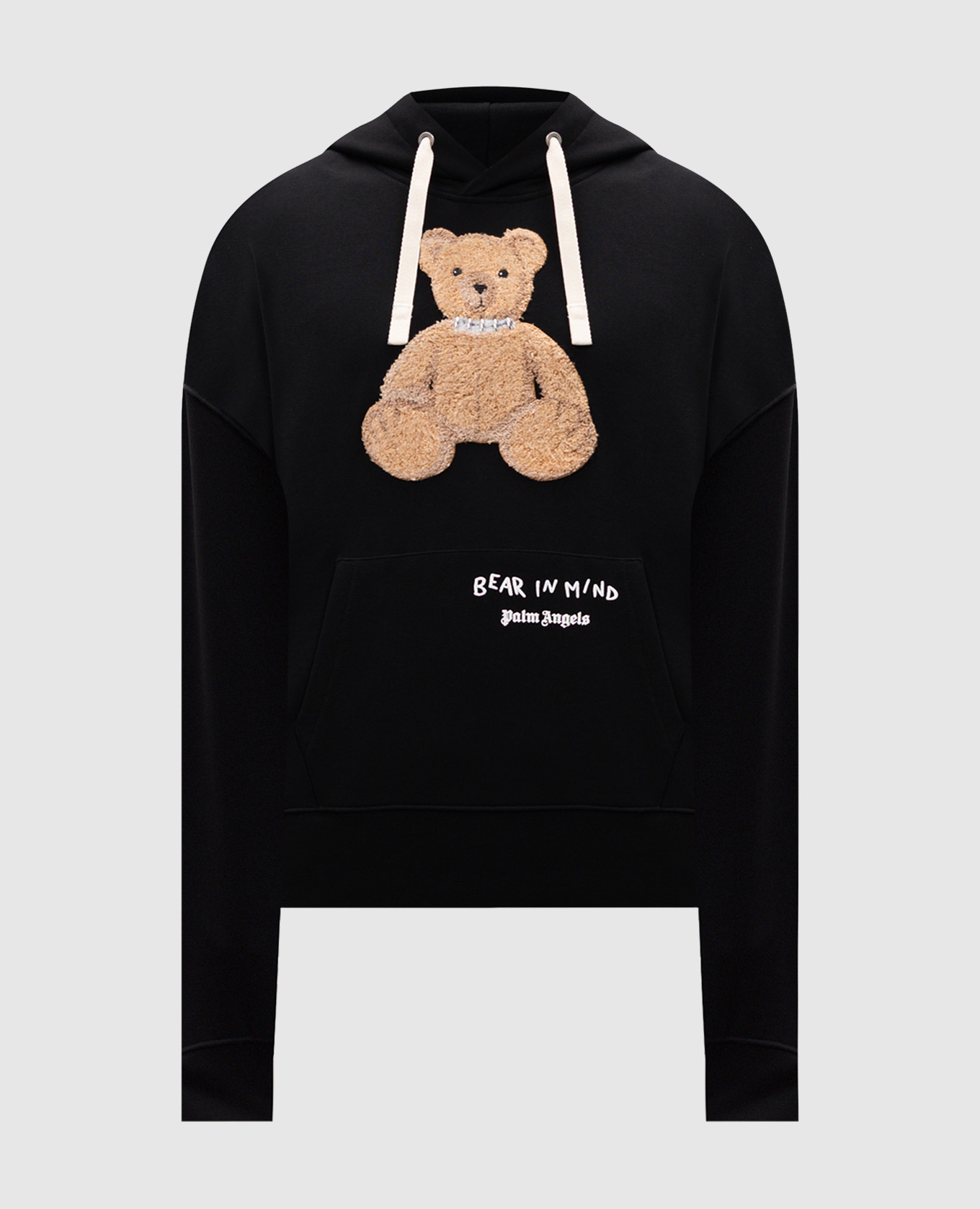 

Черные худи Bear in Mind с аппликацией, Черный, Худи
