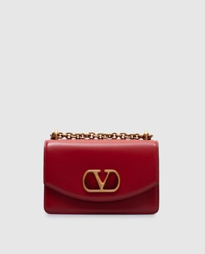 Valentino Червона шкіряна сумка VLogo 6W2B0R17GCB