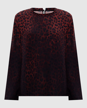 Tom Ford Коричнева блуза в анімалістичний принт TS1576