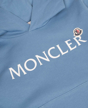 Moncler ENFANT Дитяче блакитне худі з логотипом K29548G00017899PS1214