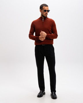 Cashmere&Whiskey Оранжевый джемпер из мериноса шерсти 77397