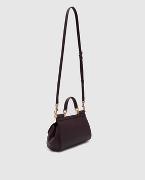 Dolce&Gabbana Фіолетова шкіряна сумка Sicily з логотипом BB7652B1001