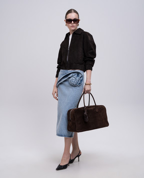 Magda Butrym Коричнева замшева сумка Brigitte LARGEBRIGITTEBAG502724
