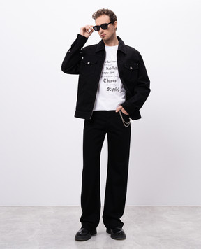 Alexander McQueen Чорні джинси з патчем логотипа 809766QYAAC