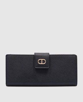 Twinset Чорний гаманець з логотипом 241TH7015