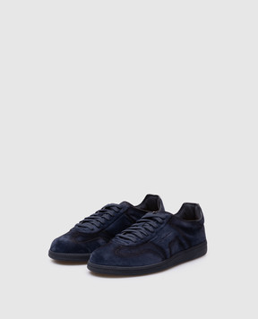 Santoni Сині замшеві кросівки DBS Oly MBPL22072OCATSE2