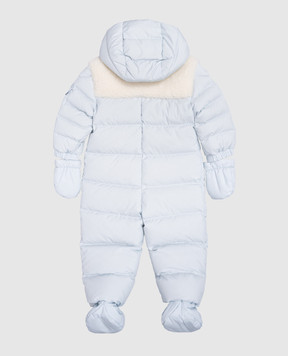 Moncler ENFANT Дитячий блакитний пуховий комбінезон Indro J29511G0000154A81