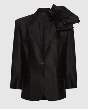 Magda Butrym Чорний жакет з брошкою BLAZER04121725