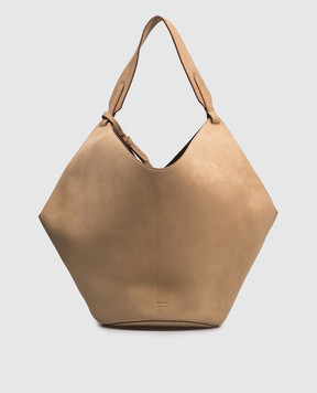 Khaite Бежева замшева сумка Lotus HAITEBAG