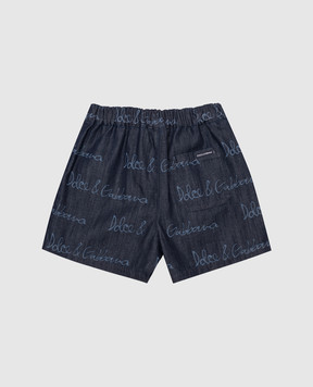 Dolce&Gabbana Детские синие джинсовые шорты с логотипом L13Q60LDC87