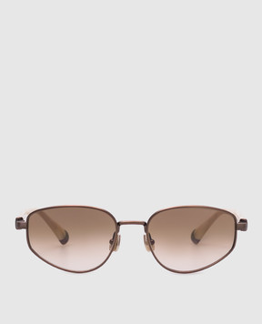Brunello Cucinelli Коричневі сонцезахисні окуляри з логотипом MOCPATTS08