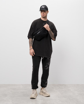 Off-White Серые спортивные брюки с принтом S. Matthew OMCH057C99FLE001