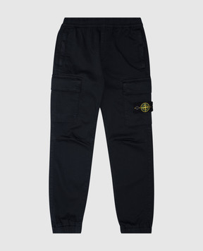 Stone Island Детские синие джогеры с логотипом K1S163100004S001268