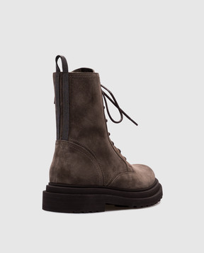 Brunello Cucinelli Коричневі замшеві черевики MZSFG3036P