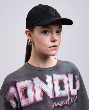 Dondup Чорна кепка з вишивкою емблеми логотипа WQ142Y00402DIT1