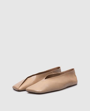 Jil Sander Бежеві шкіряні балетки J57WZ0001P8226