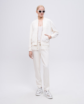 Twinset Бежевая спортивная куртка двойной конструкции 251LL2HAA