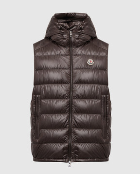 Moncler Коричневый пуховой жилет Barant J20911A00062597EX