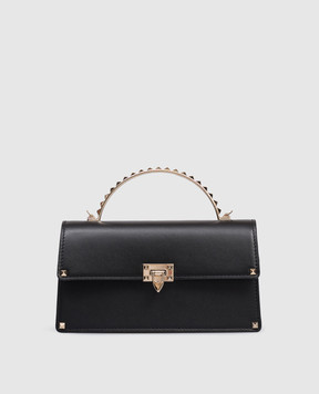 Valentino Черный кожаный клатч Rockstud 7W0P0AG5VIT