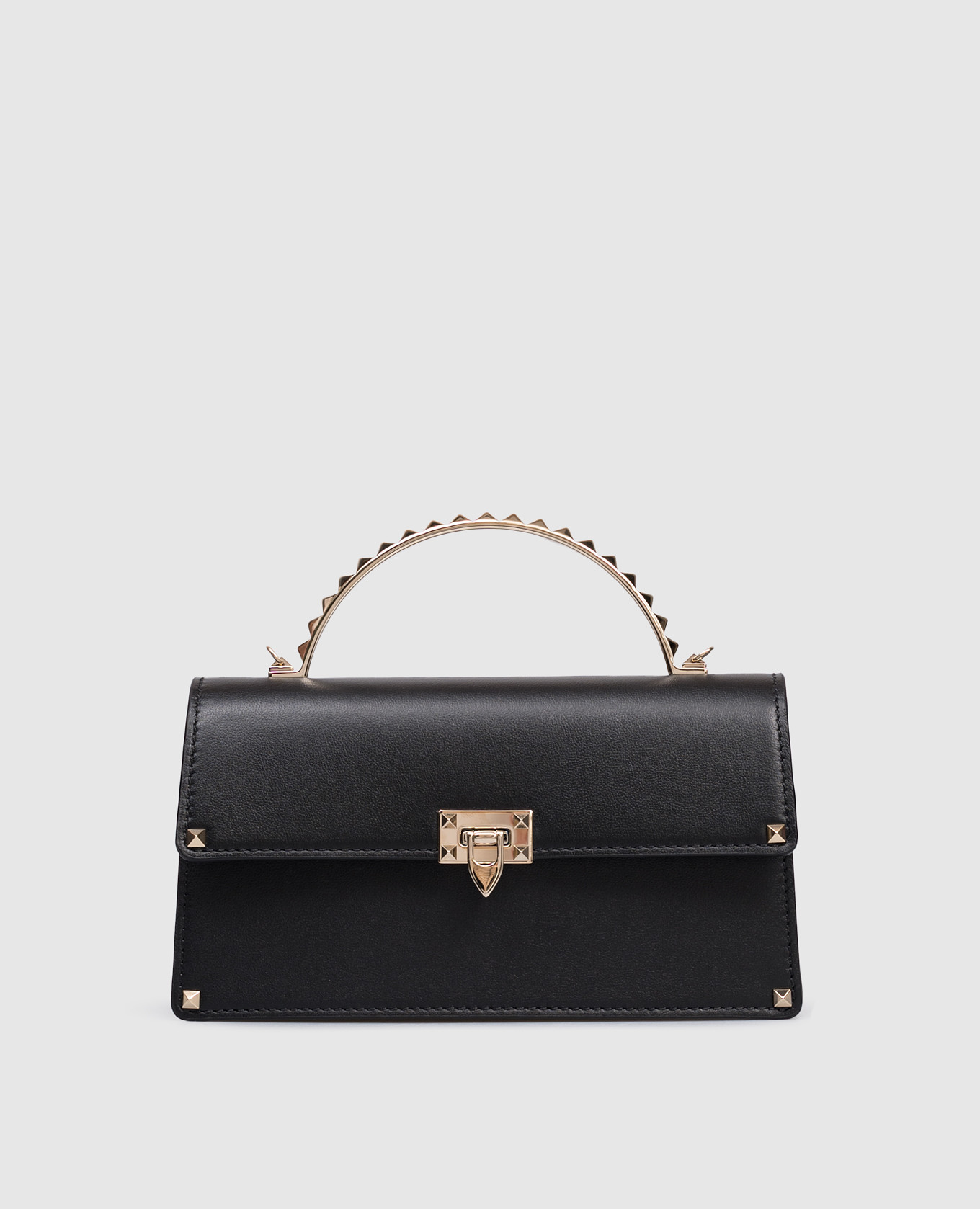 

Черный кожаный клатч Rockstud, Клатчи