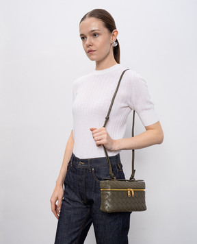Bottega Veneta Коричнева шкіряна сумка Bang-Bang кольору хакі 789109V3IV1