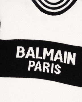 Balmain Дитячий білий жилет з вовни та кашеміру BV9A51Z2361410