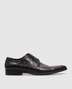 Dolce&Gabbana Коричневые дерби из кожи крокодила CA1930