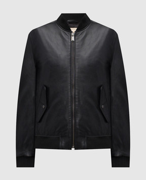 Trussardi Чорний шкіряний бомбер з логотипом R302M000005NML901L01