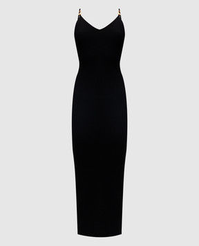 Versace Чорна сукня міді в рубчик 10185861A12699