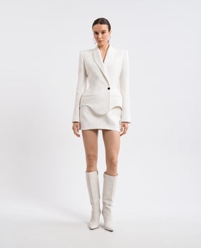 Thierry Mugler Біла спідниця міні з вовною 25P1JU0568196