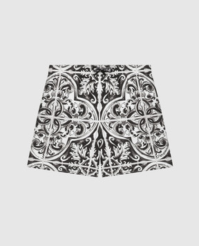 Dolce&Gabbana Дитячі шорти для плавання в принт Майоліка L4J818ON01D