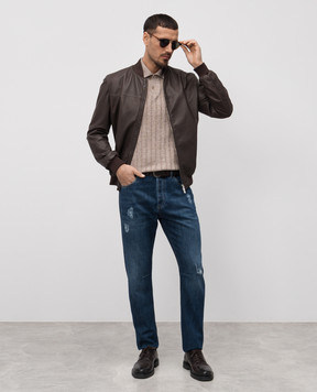 Brunello Cucinelli Синие джинсы с прорехами с логотипом M0Z37X2340