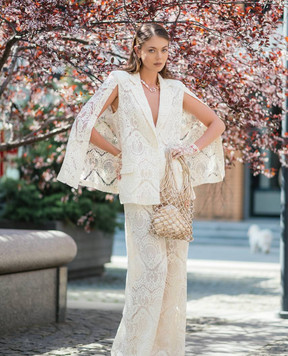 Valentino Бежеві рукавички з мережива 6W0GD00HNDQ