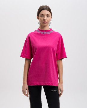 Palm Angels Рожева футболка з логотипом PMAA001S25JER002w
