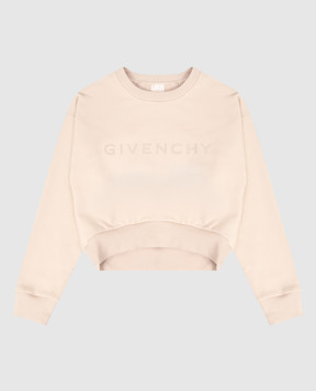 Givenchy Детский бежевый свитшот с принтом логотипа H3077312+